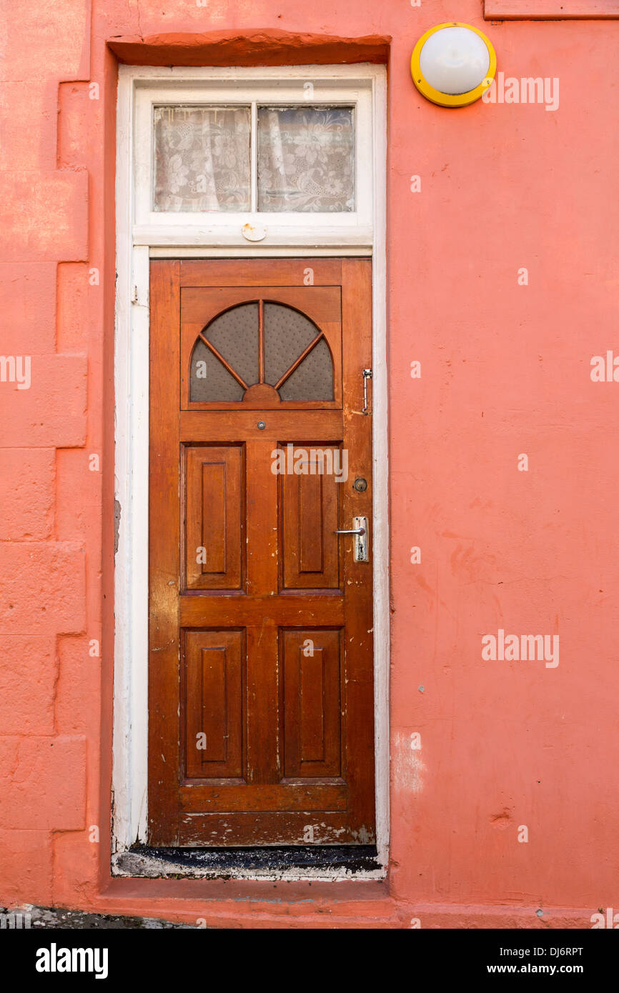 South Africa, Cape Town, Bo-kaap. Door to Private Residence. Stock Photo
