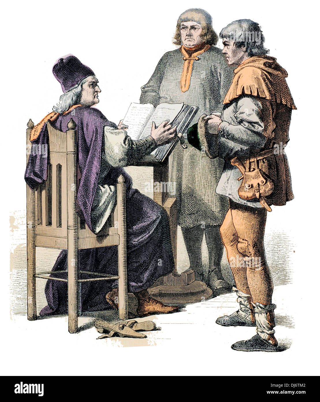 German Judge Citizen Peasant 15th Century Stock Photo Alamy