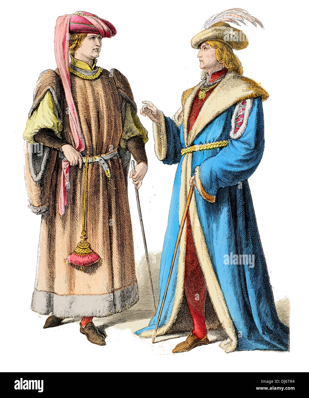 15th Century French Nobles Stock Photo