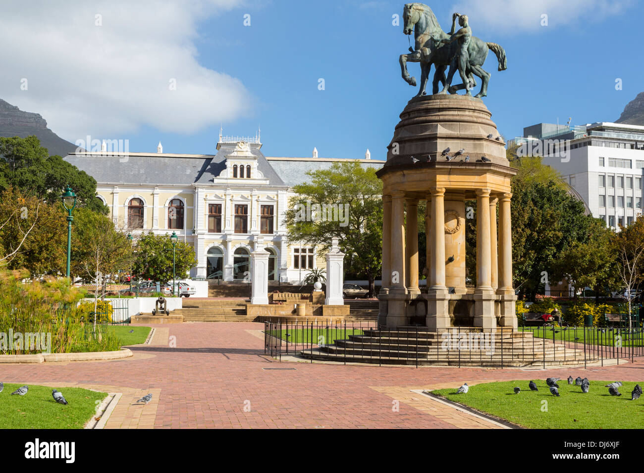 South Africa, Cape Town. South African Museum.  Monument to World War I Battle of Delville Wood. Stock Photo