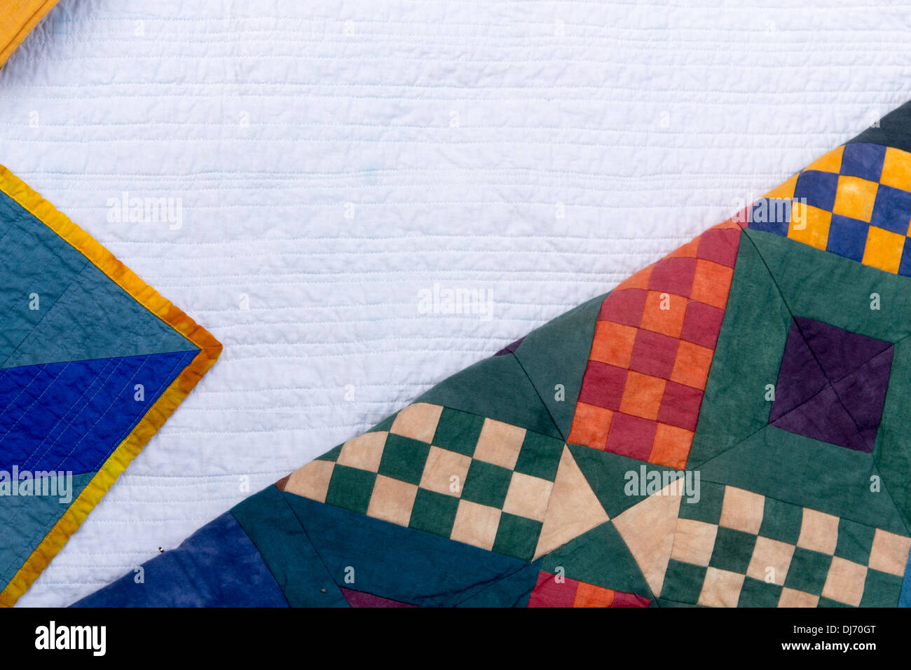 Quilt and Quilt Back Stock Photo Alamy