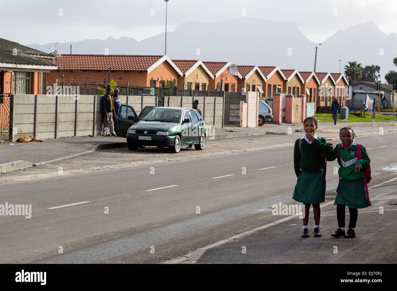 South Africa, Cape Town, Guguletu Township. New Houses Stock Photo Alamy