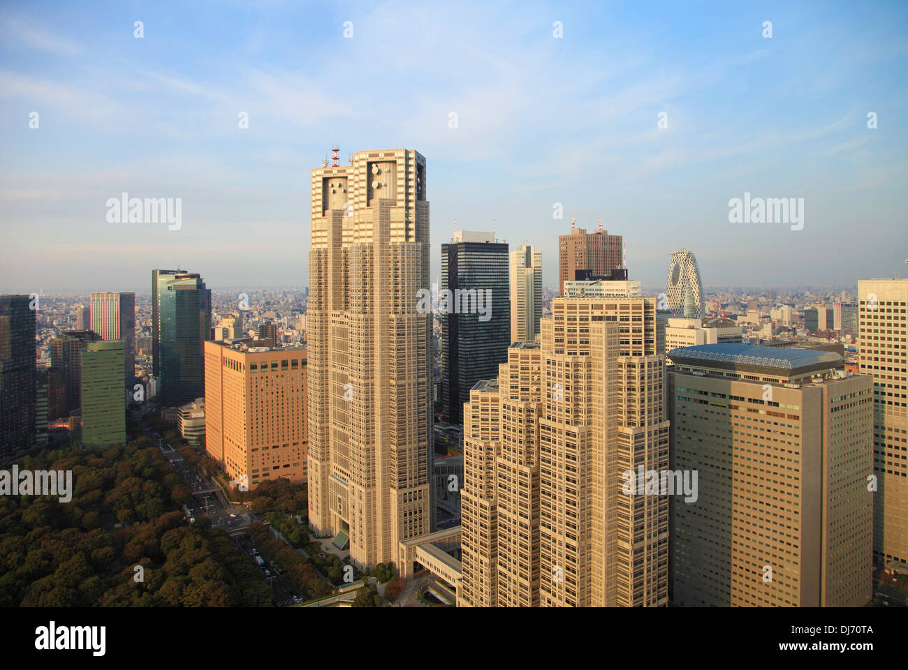 Japan, Tokyo, Shinjuku, skyline, skyscrapers, Metropolitan Government ...