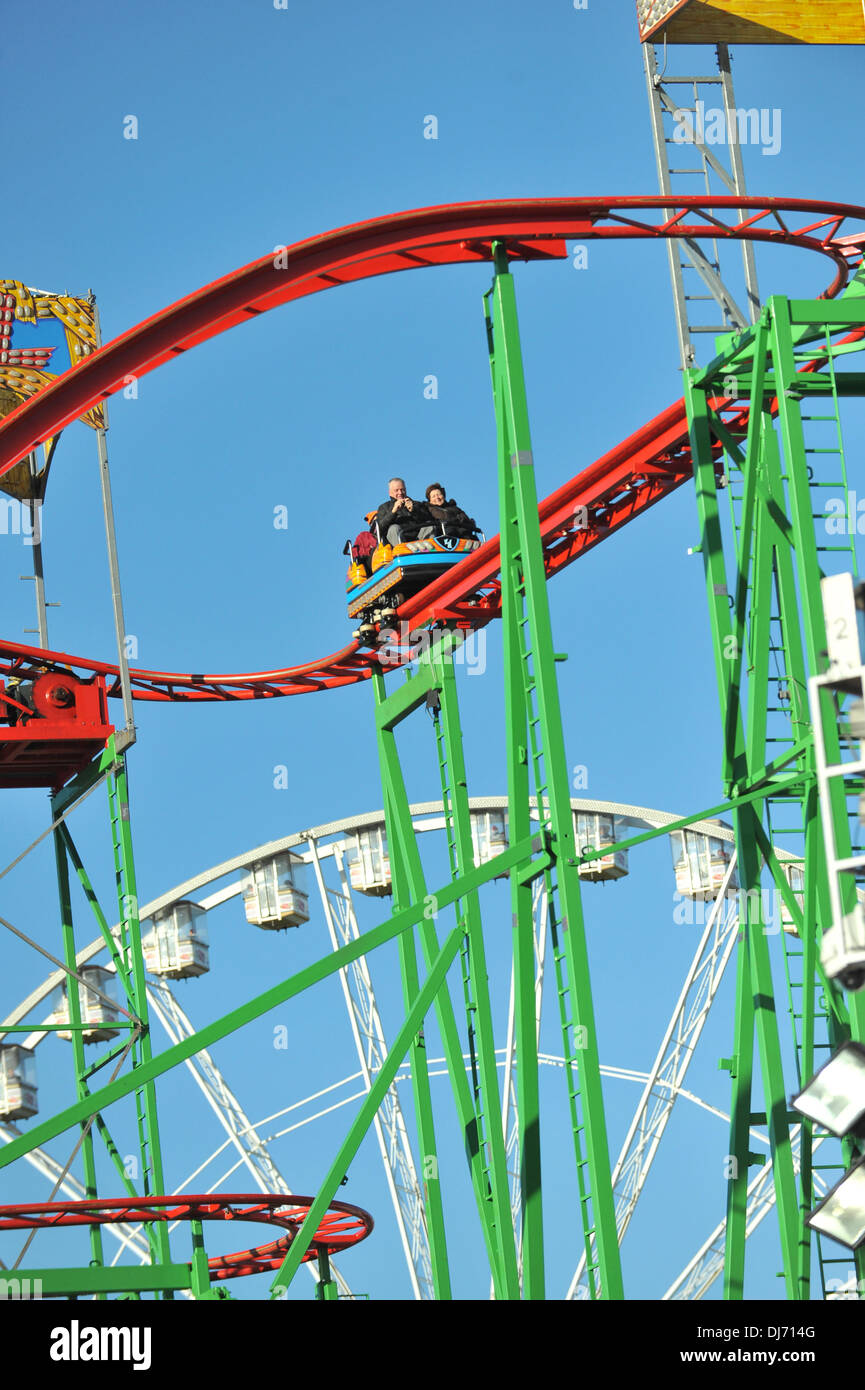 Hyde Park, London, UK. 23rd November 2013. A rollercoaster ride