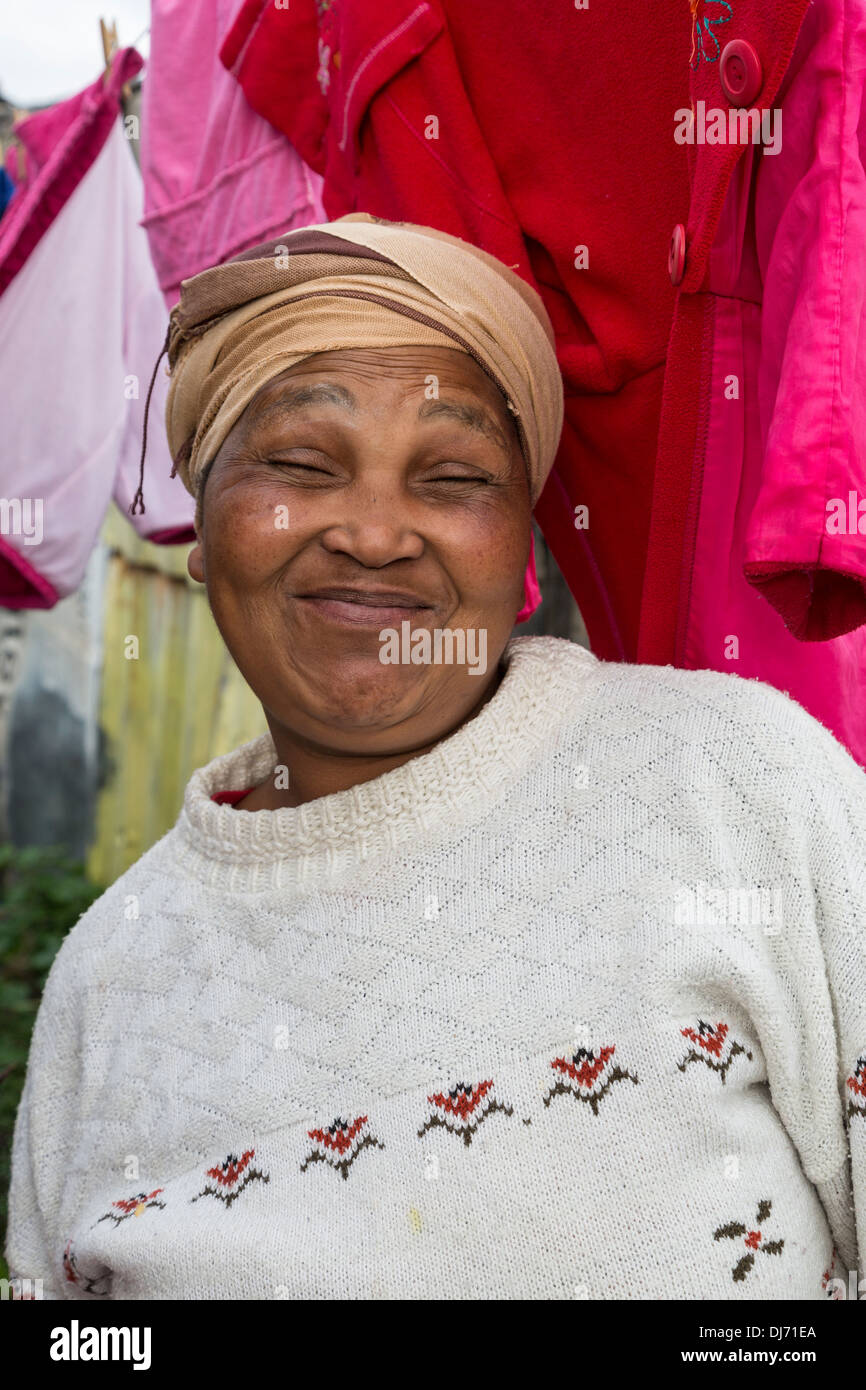 South Africa Cape Town Guguletu Township Woman Local Resident Stock