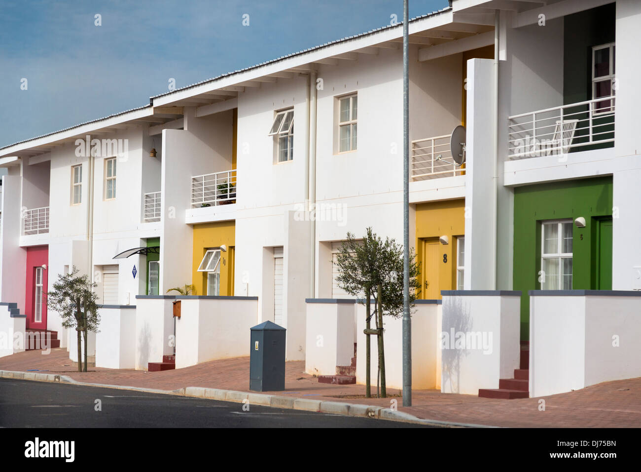South Africa, Cape Town. Newly-constructed Private Homes, District Six. Stock Photo