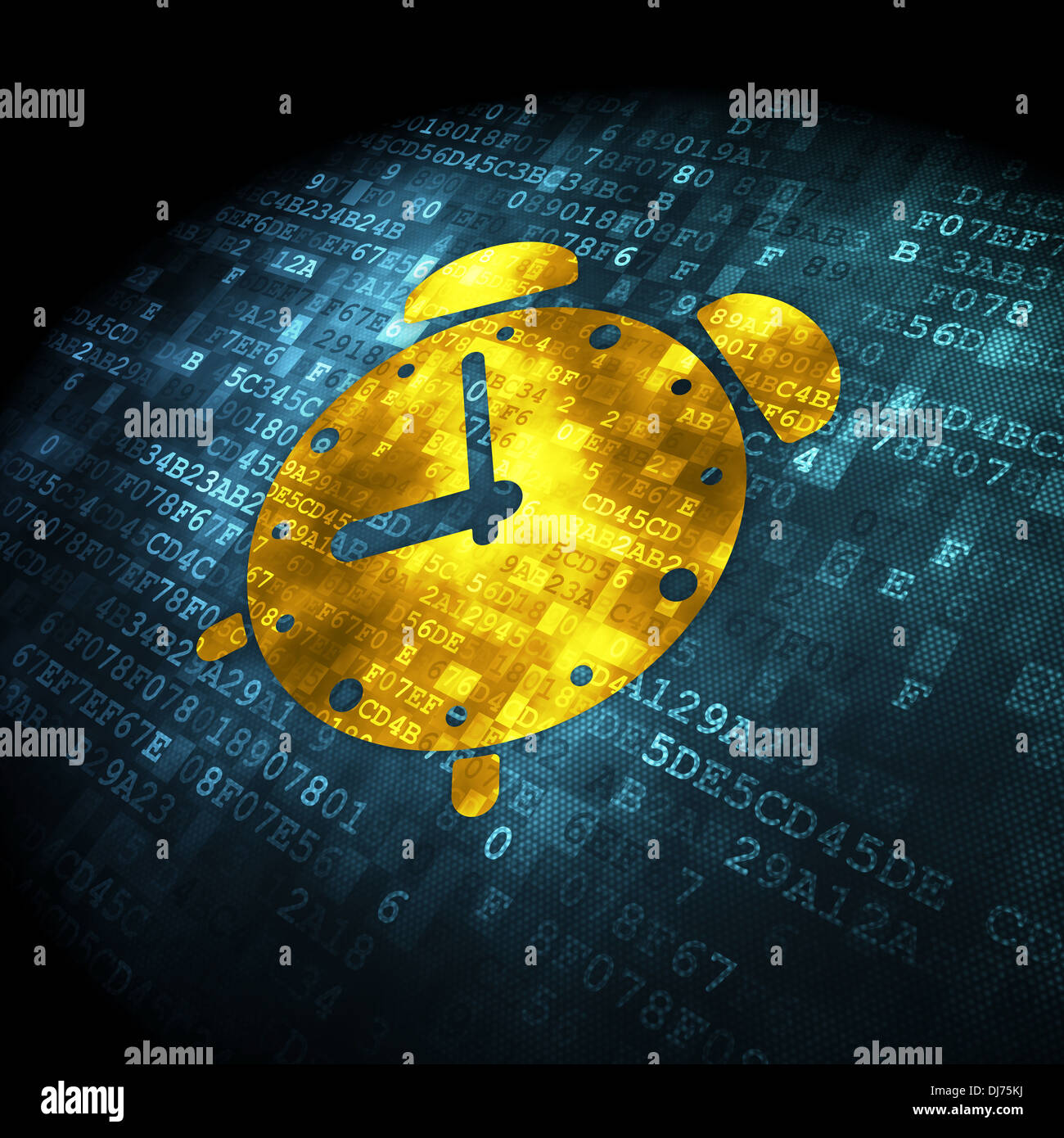 Timeline concept Alarm Clock on digital background Stock Photo Alamy