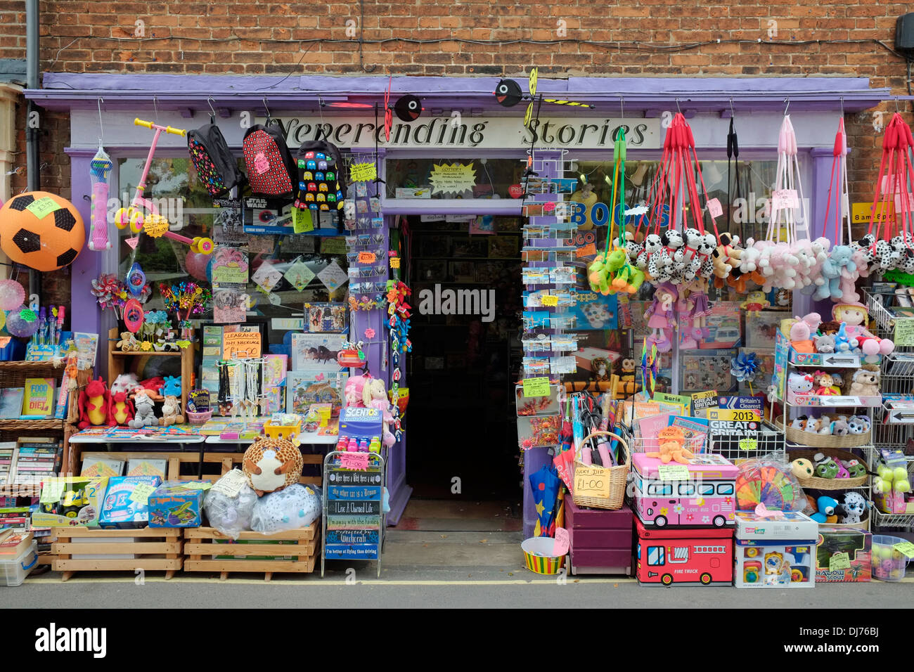 The 'Neverending Stories' seaside shop at Wells-next-the-Sea, Norfolk, England. Stock Photo