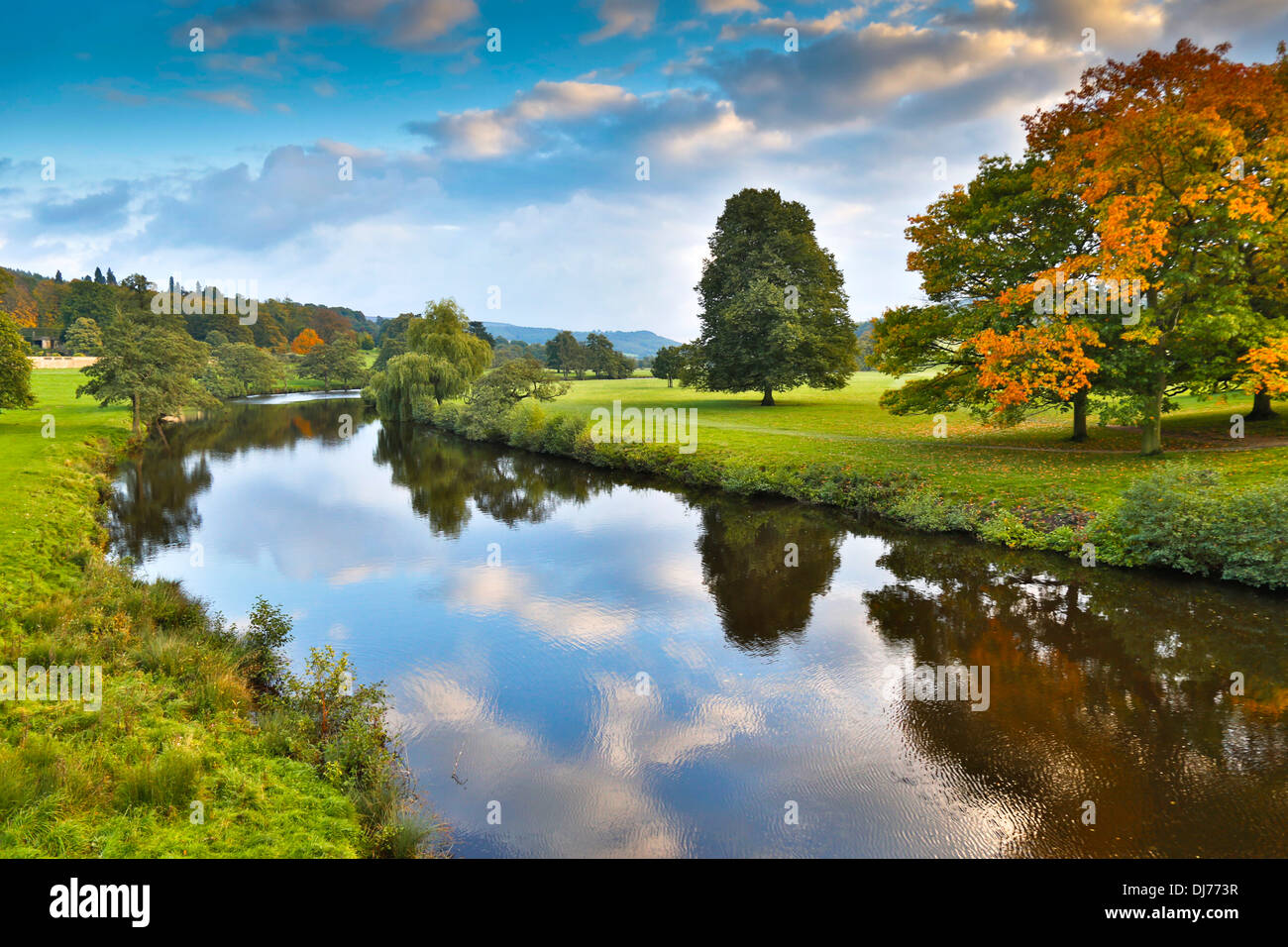 Chatsworth Estate; Autumn; Derbyshire; UK Stock Photo