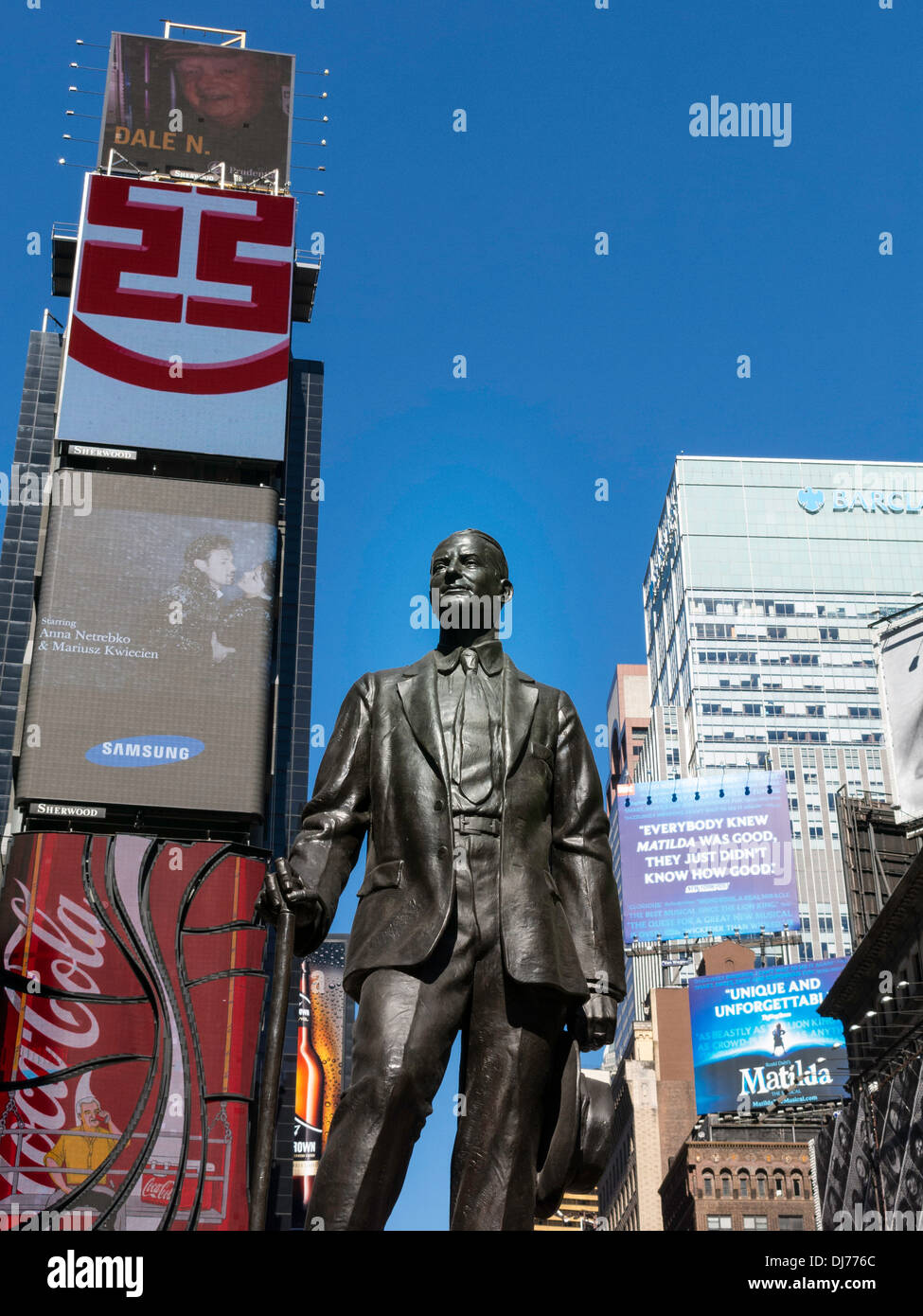 Cohan Statue in Times Square, NYC Stock Photo Alamy