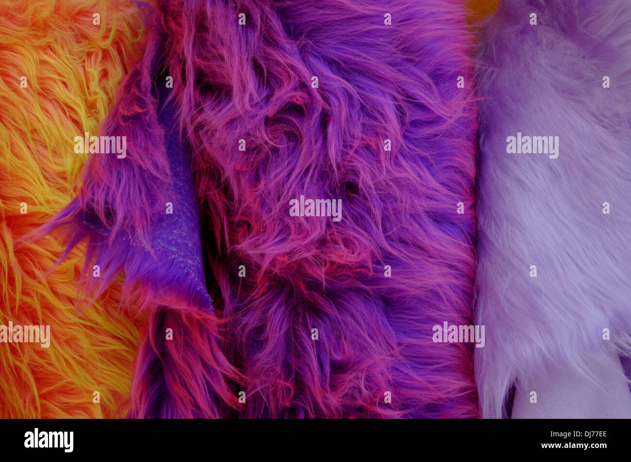 Detail of a coloured synthetic fabric Stock Photo