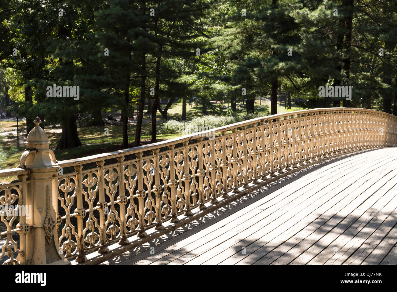 Pine Bank Bridge, Central Park, NYC Stock Photo