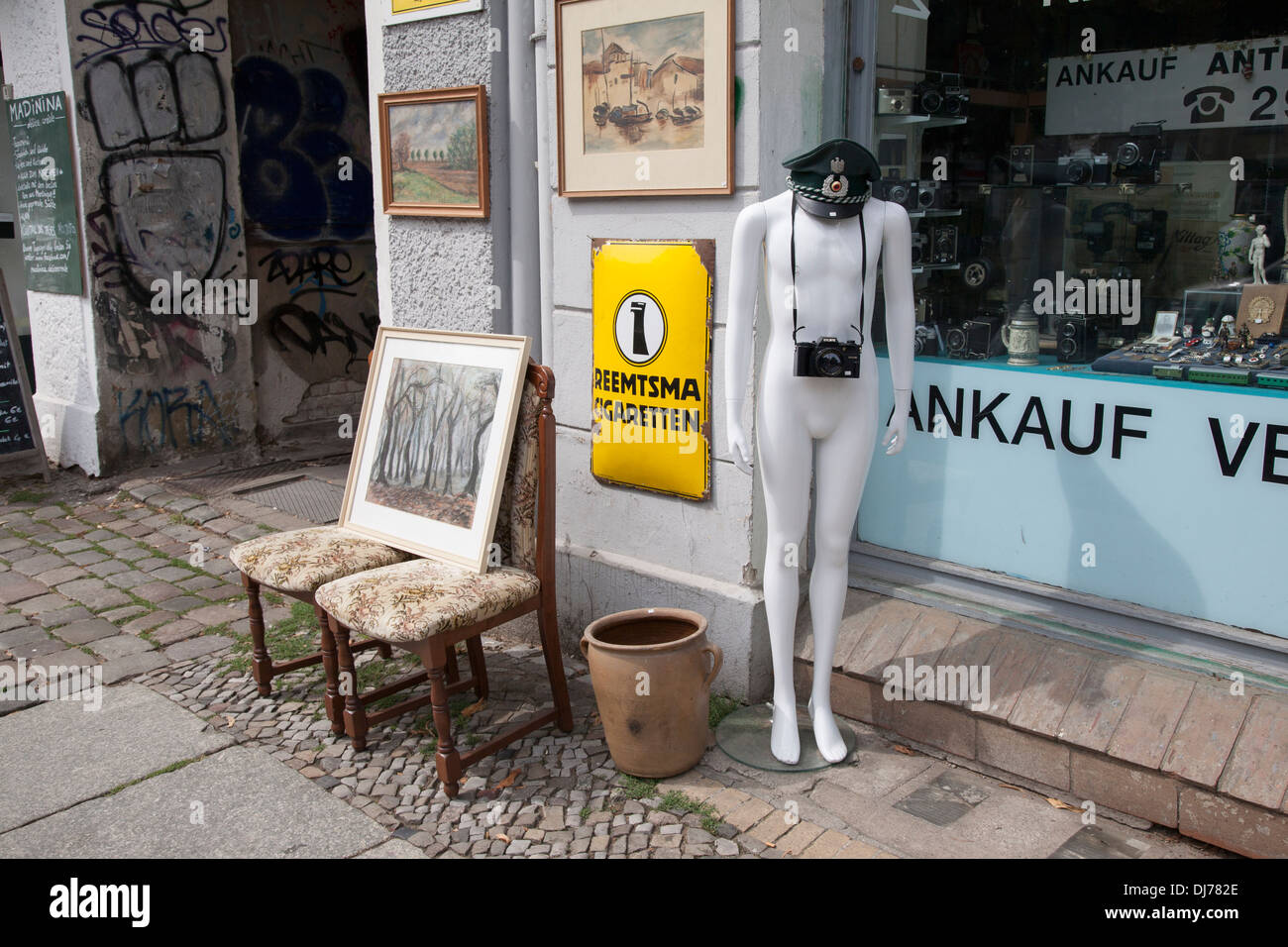 Antik and Trodel Antique Shop in Warschauer Str, Berlin, Germany Stock Photo