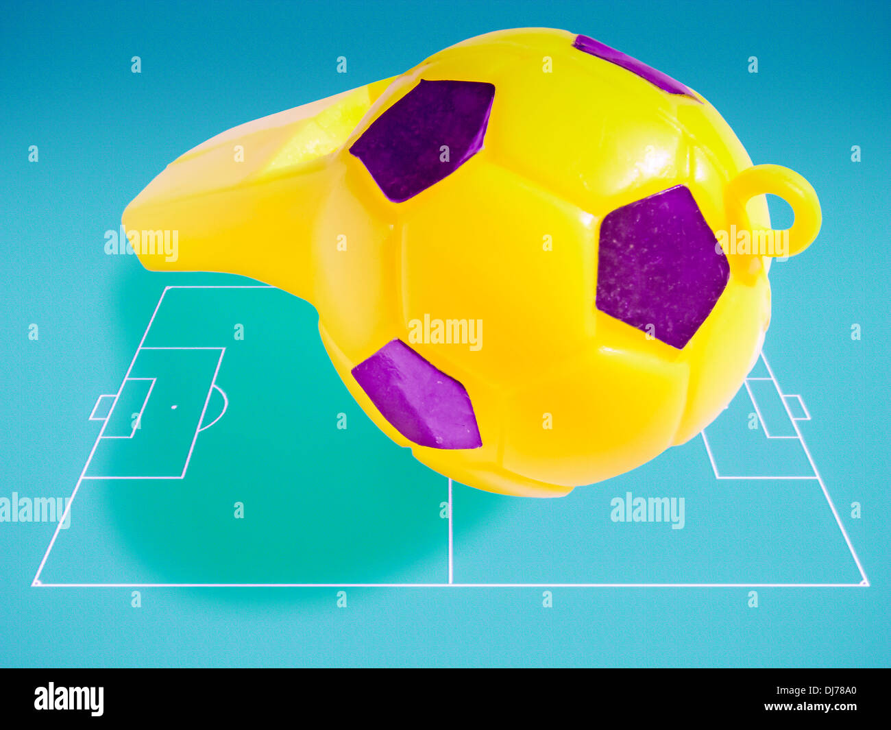 Sports Whistle, Soccer Field, Concept Stock Photo Alamy