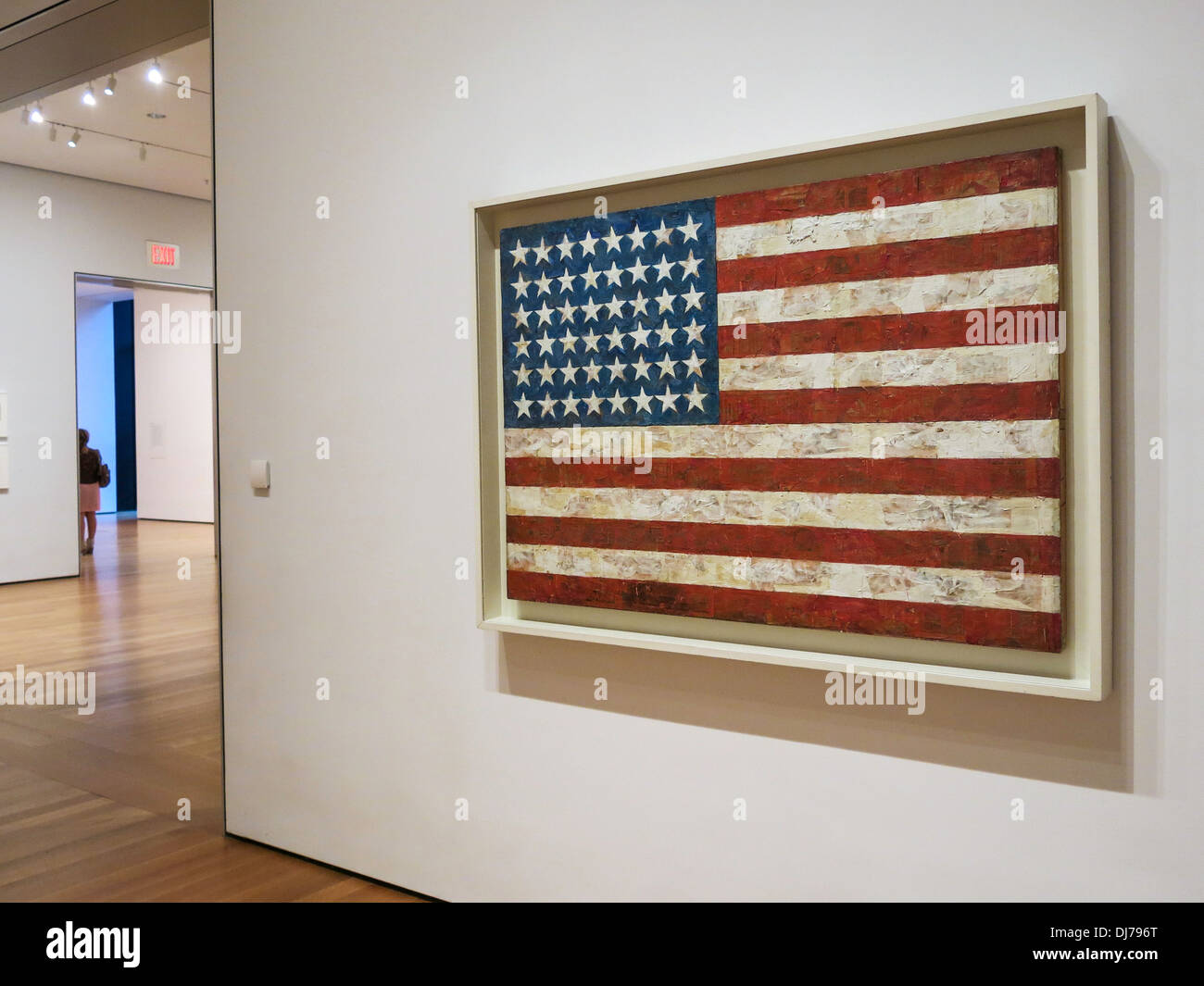 'Flag' Painting , Jasper Johns, Museum of Modern Art, NYC Stock Photo