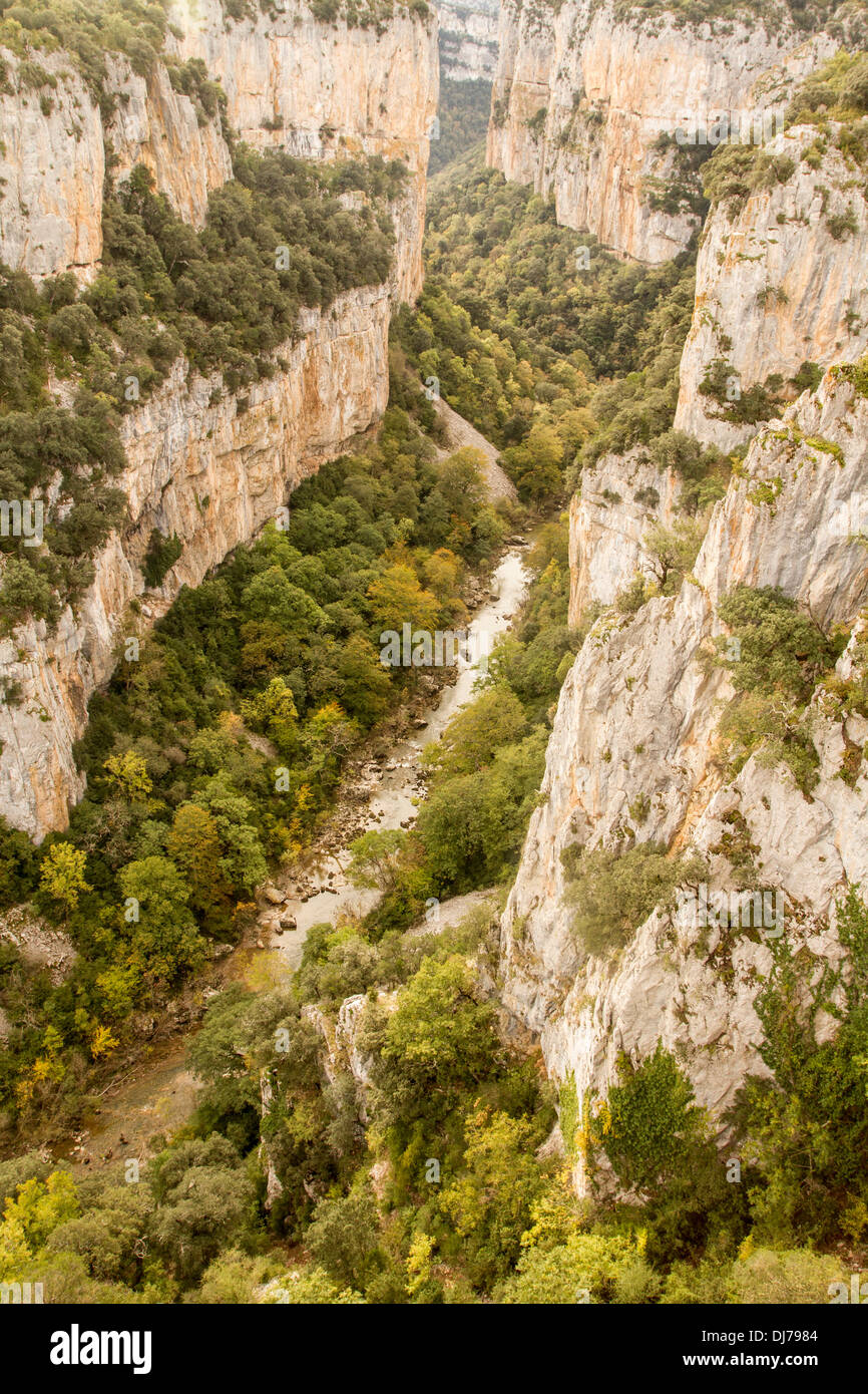 Natural reserve of Arbayun Gorge, Navarre, Spain Stock Photo