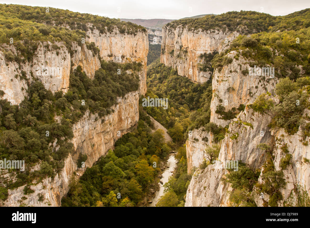 Natural reserve of Arbayun Gorge, Navarre, Spain Stock Photo