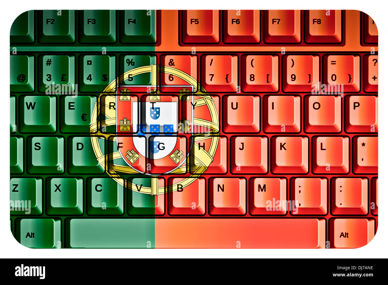 Computer Keyboard with Portugal Flag Concept Stock Photo Alamy