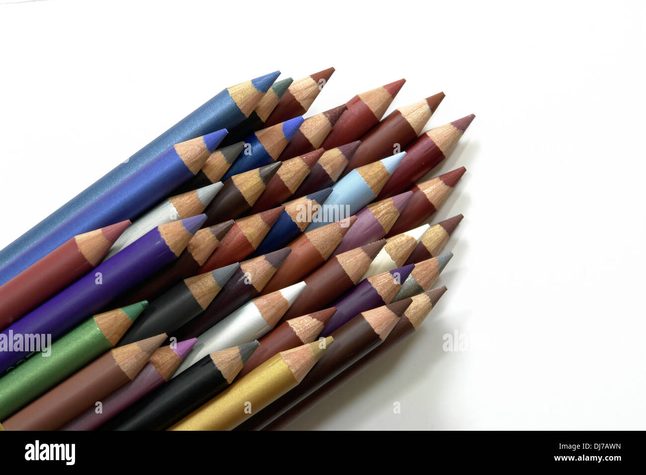 Eyeliner pen color semple on white background Stock Photo