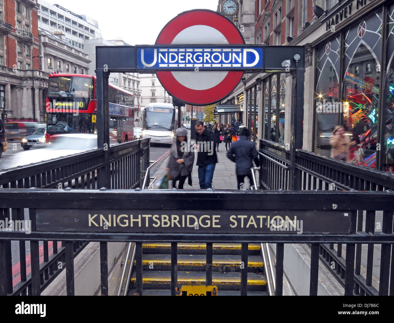 Knightsbridge station London Underground subway England UK Stock Photo
