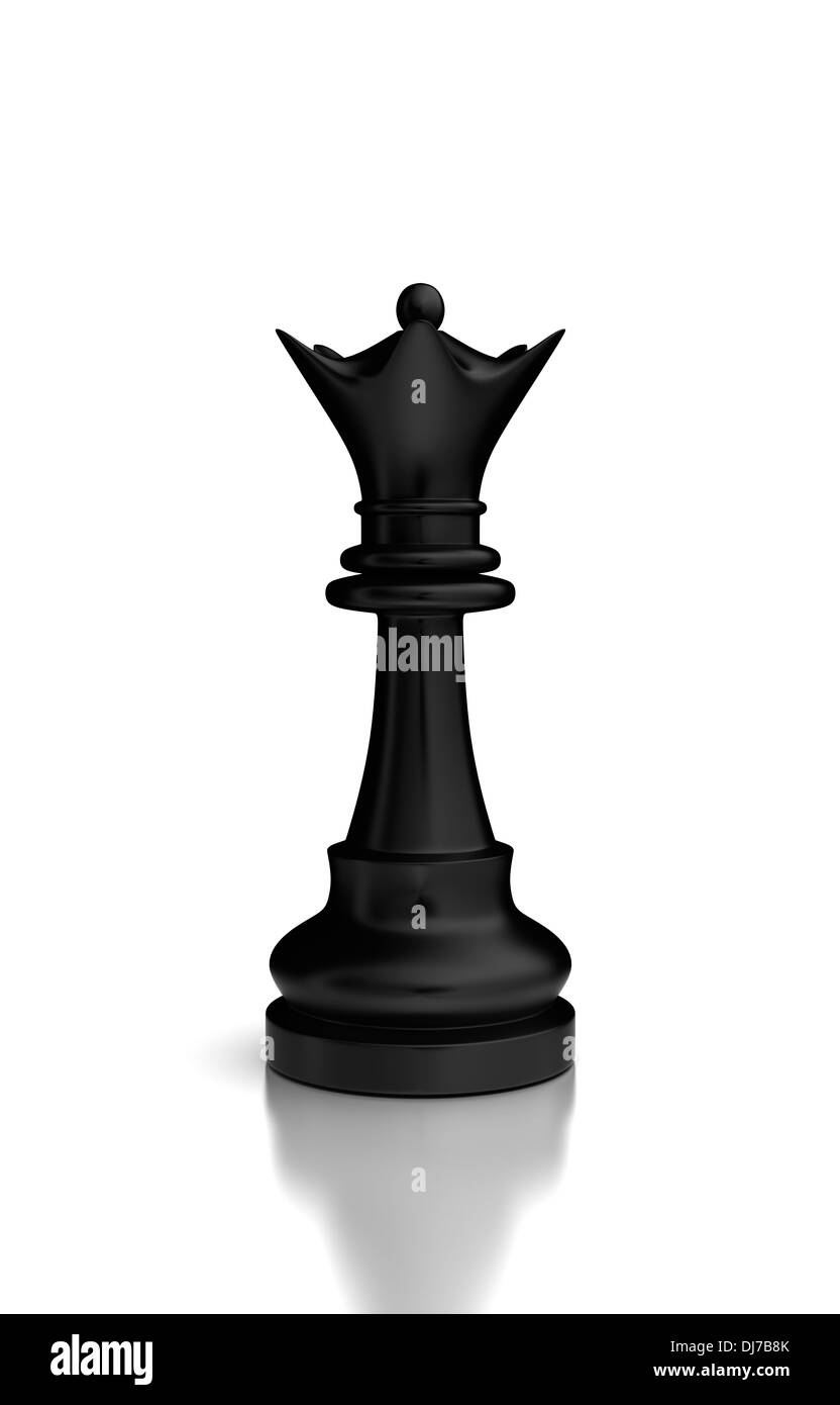 Single Chess Queen (high resolution computer generated image) Stock Photo