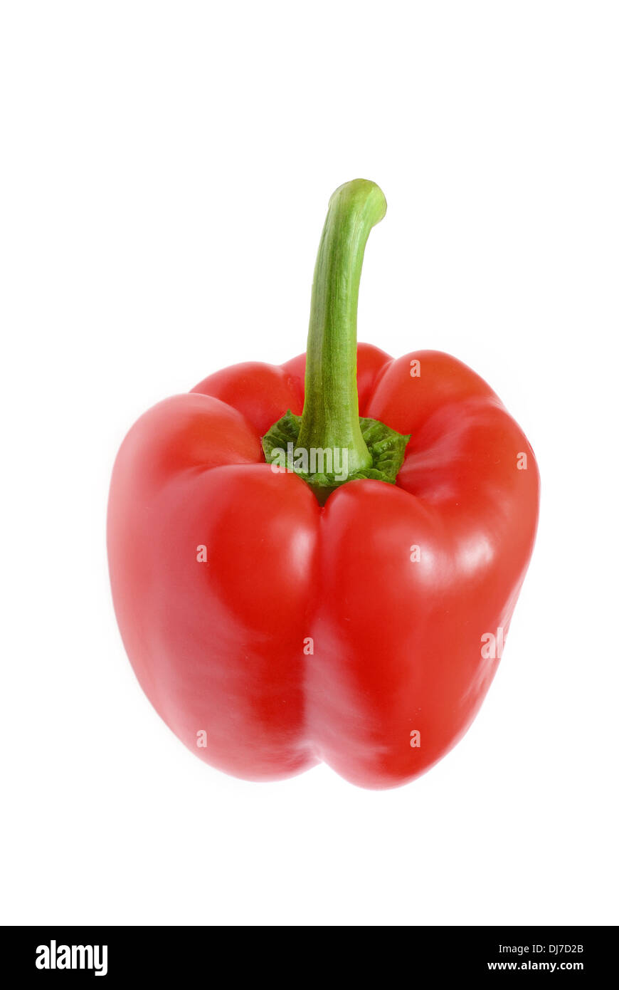 Fresh red pepper on white background, isolated Stock Photo