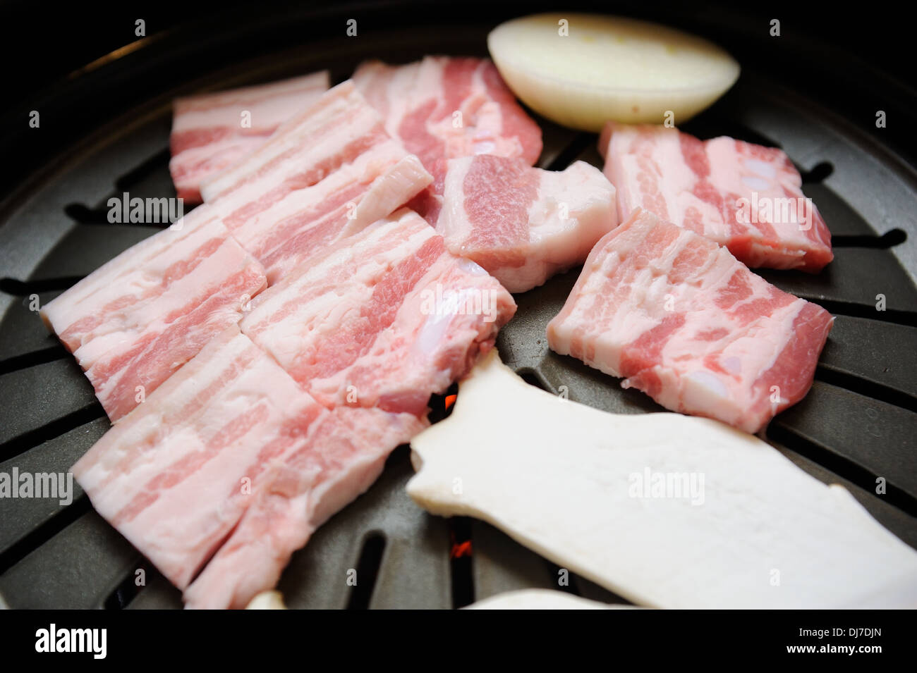 pork belly barbecue, Korea Stock Photo Alamy