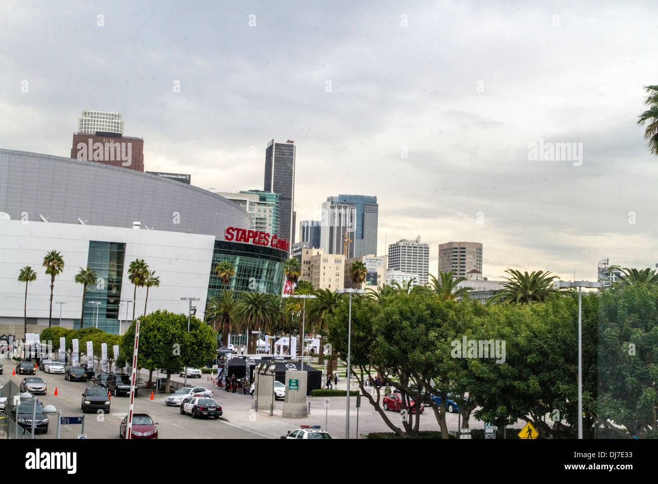 The Staples Center from the Los Angeles Convention Center with the