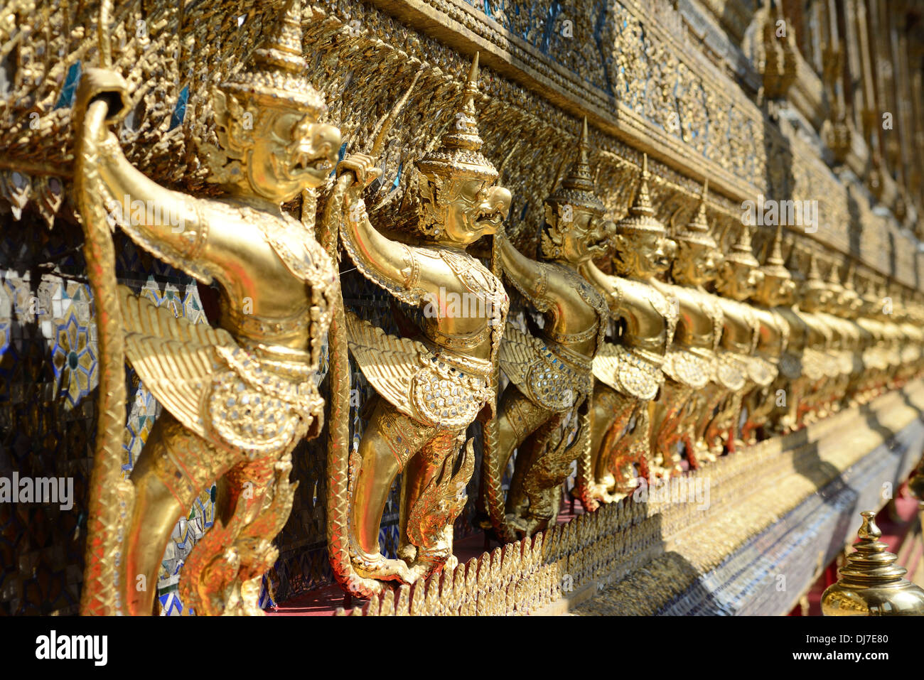 Statue on Emerald Temple in Bangkok Stock Photo
