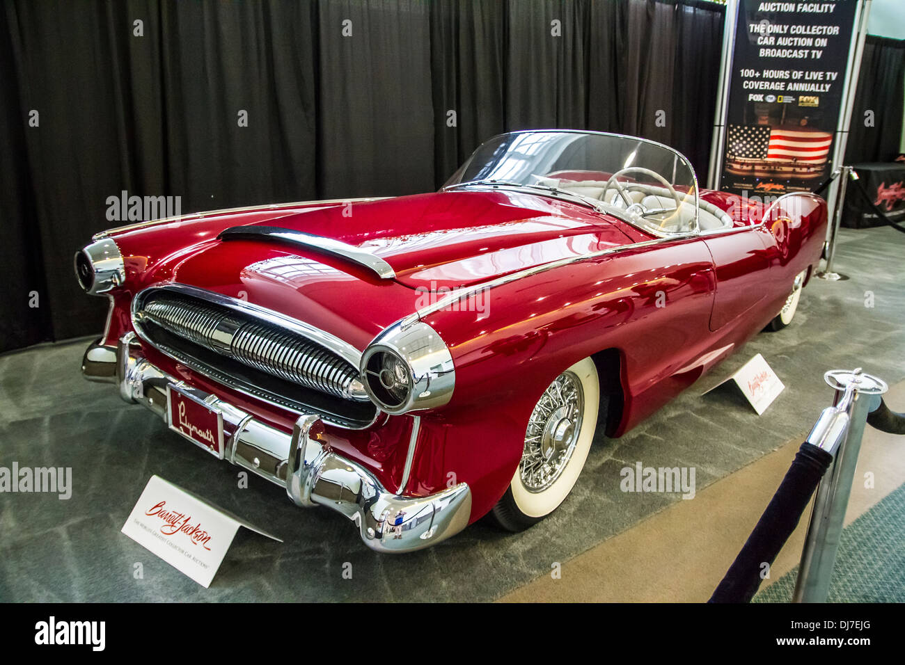 The 1954 Plymouth at the 2013 Los Angeles International Auto Show Stock Photo