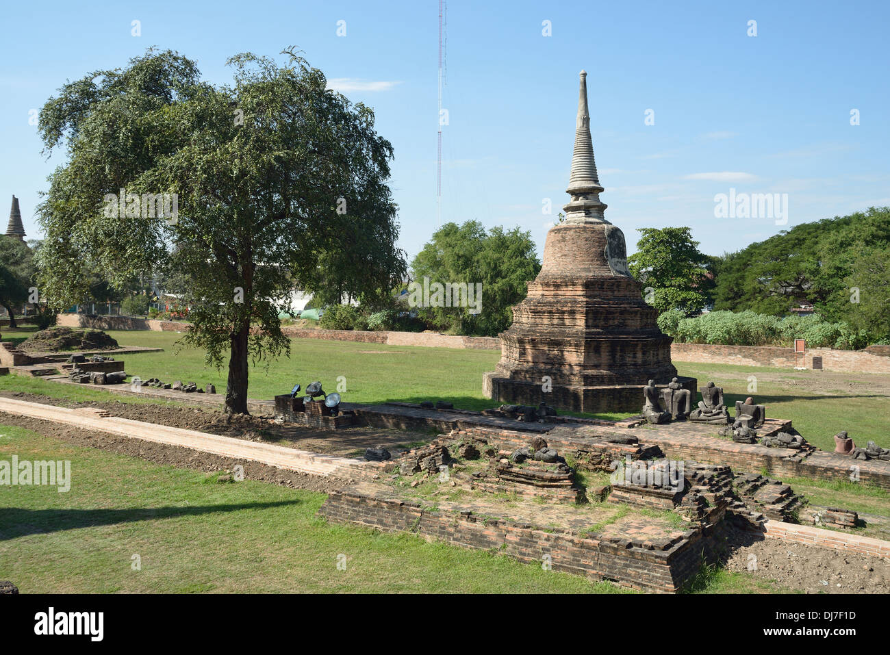 Pagoda in Wat Burana Stock Photo