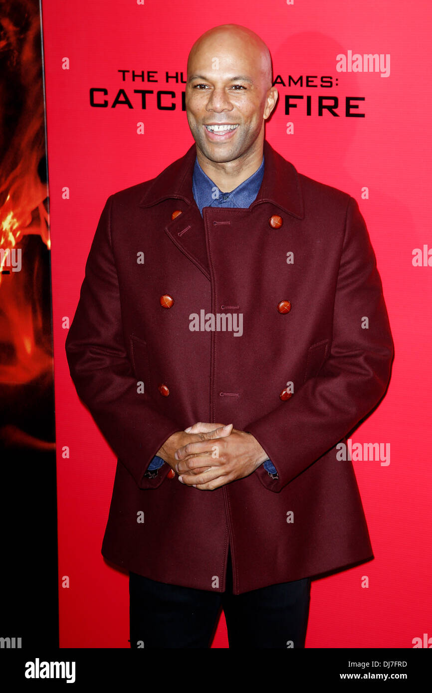 Rapper Lonnie Rashid Lynn, Jr., or 'Common,' attends 'The Hunger Games: Catching Fire' special screening. Stock Photo