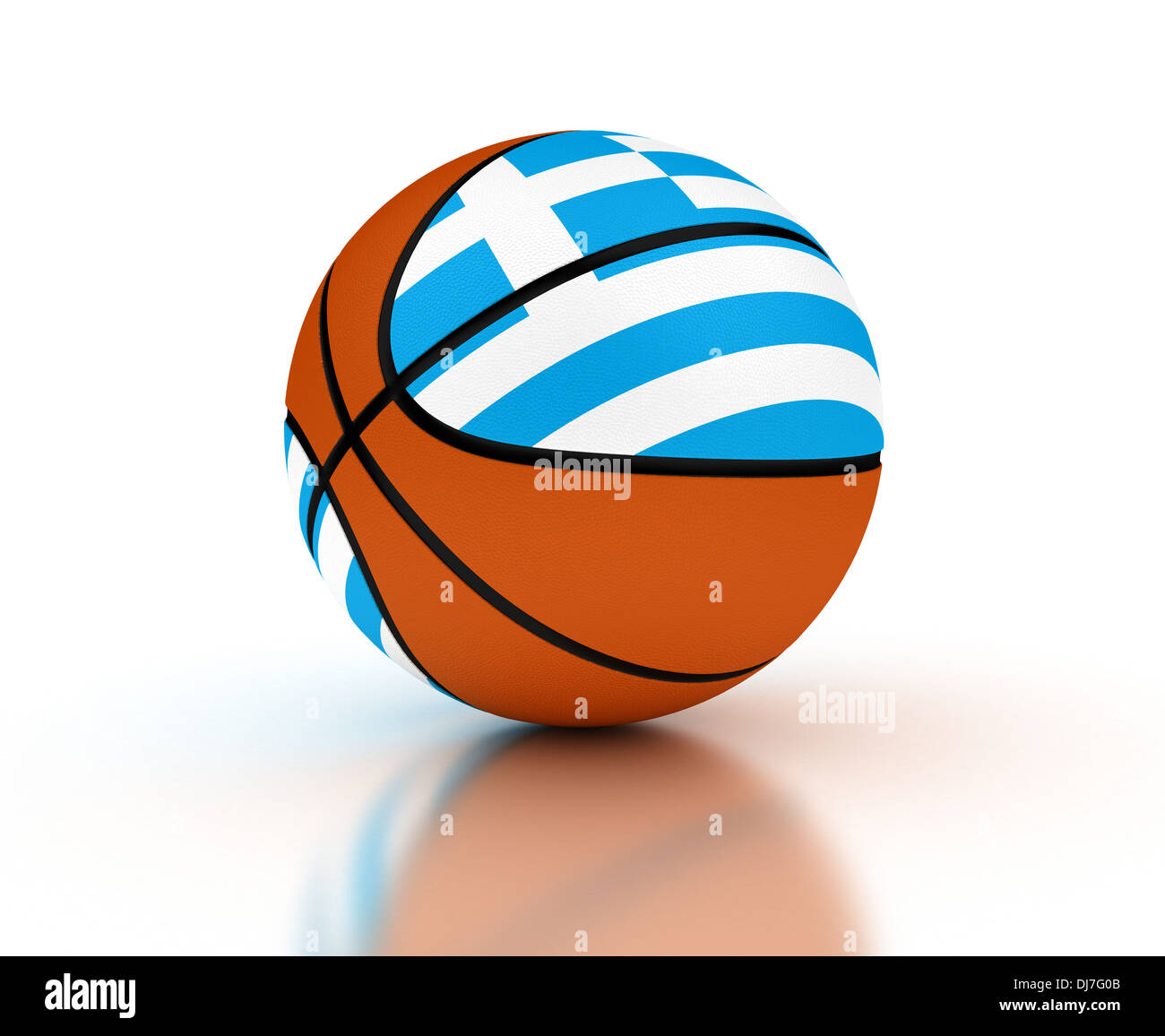 Greek Basketball Team (isolated with clipping path) Stock Photo