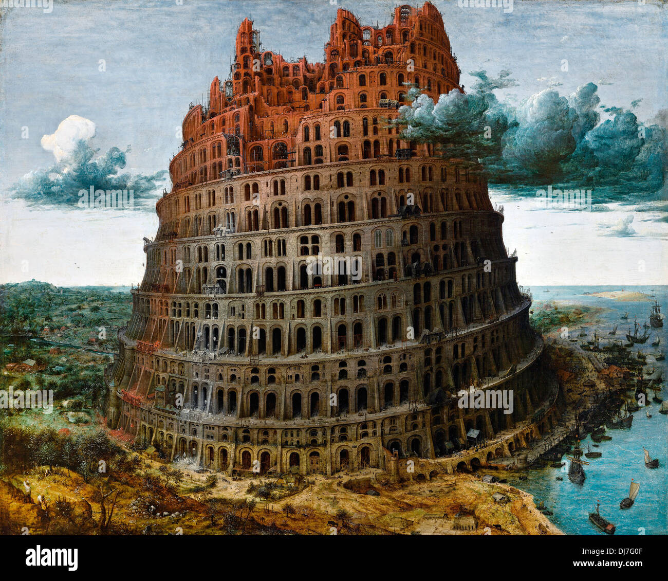 Obraz Pietera Bruegla Wieża Babel Pieter Brueghel the Elder, The Tower of Babel. Circa 1565. Oil on panel