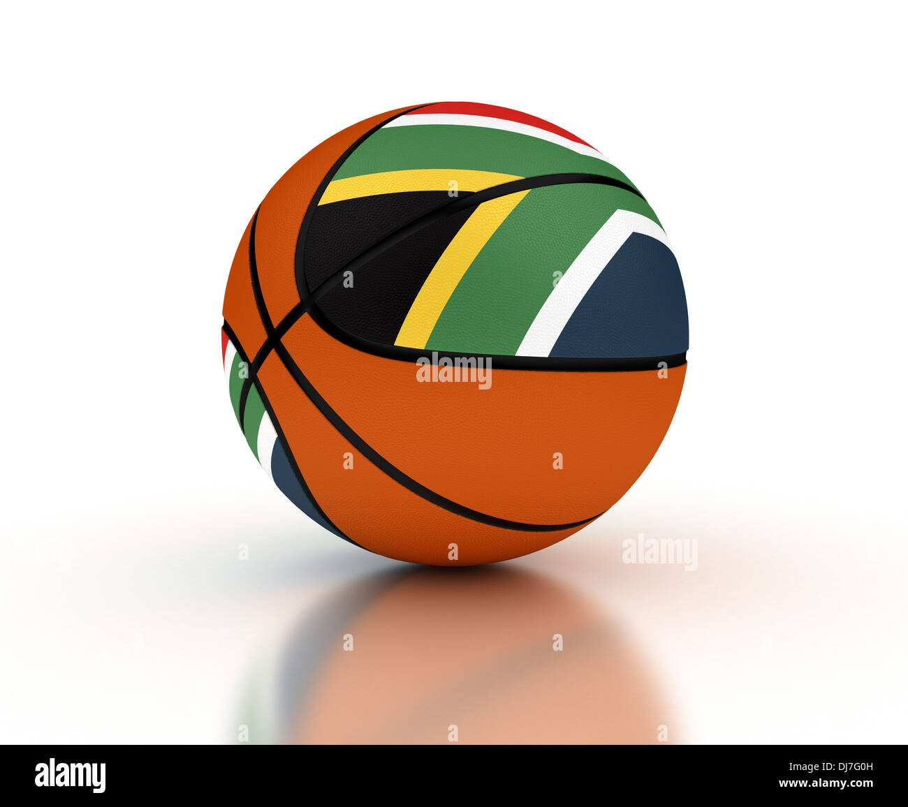 South African Basketball Team (isolated with clipping path Stock Photo