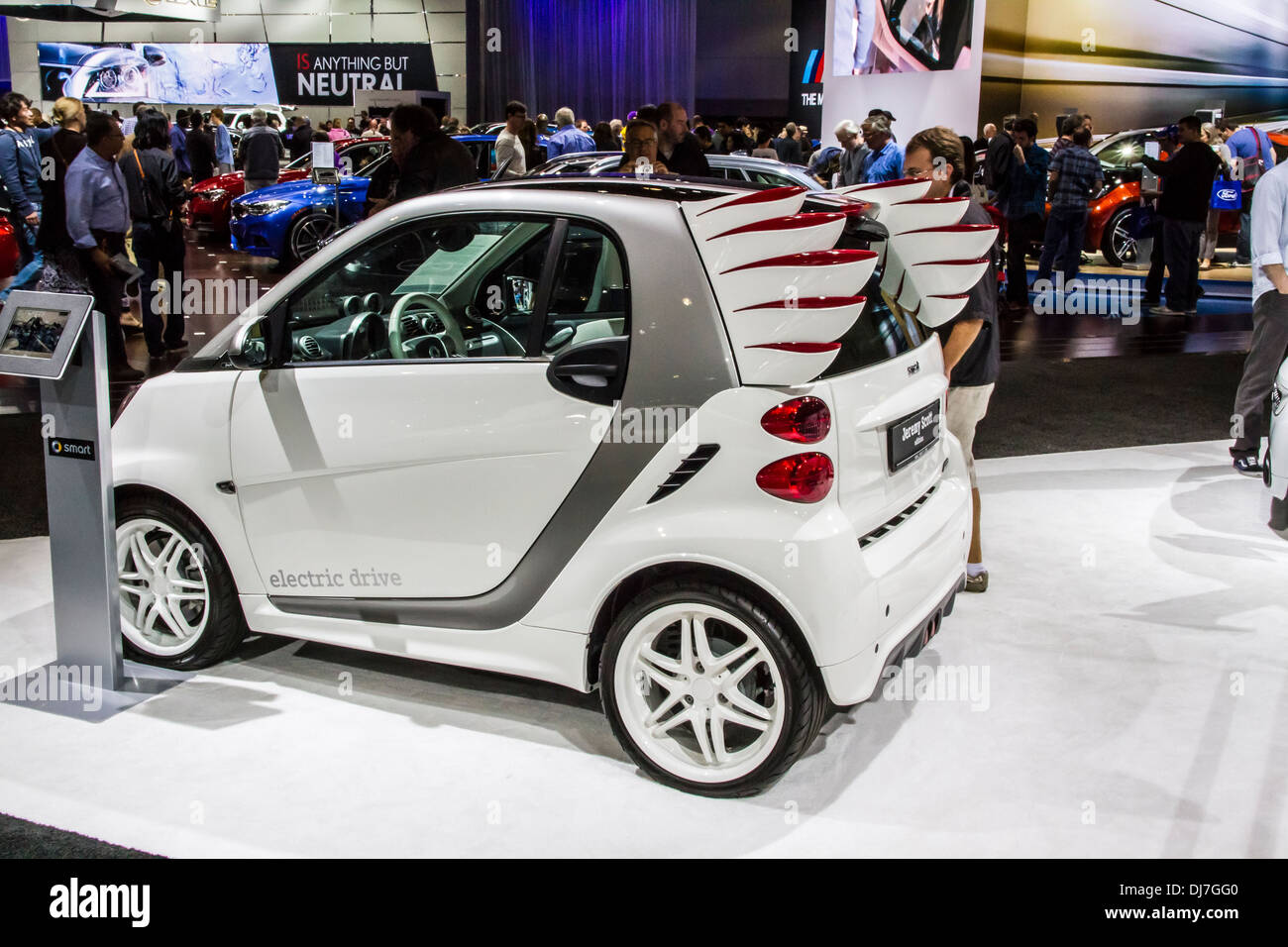 A smart car with wings at the 2013 Los Angeles International Auto Show Stock Photo Alamy