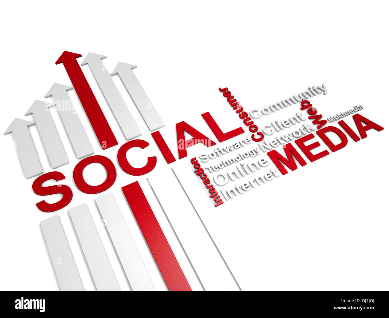 Social Media Marketing over white background Stock Photo - Alamy
