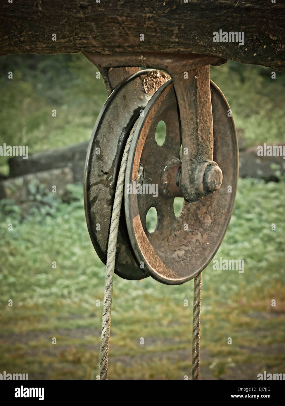 'Rahate', a pulley used for drawing water out of a well in a