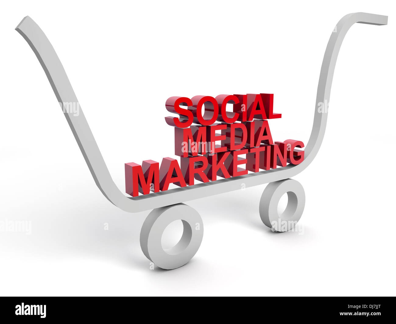 Social Media Marketing over white background Stock Photo - Alamy