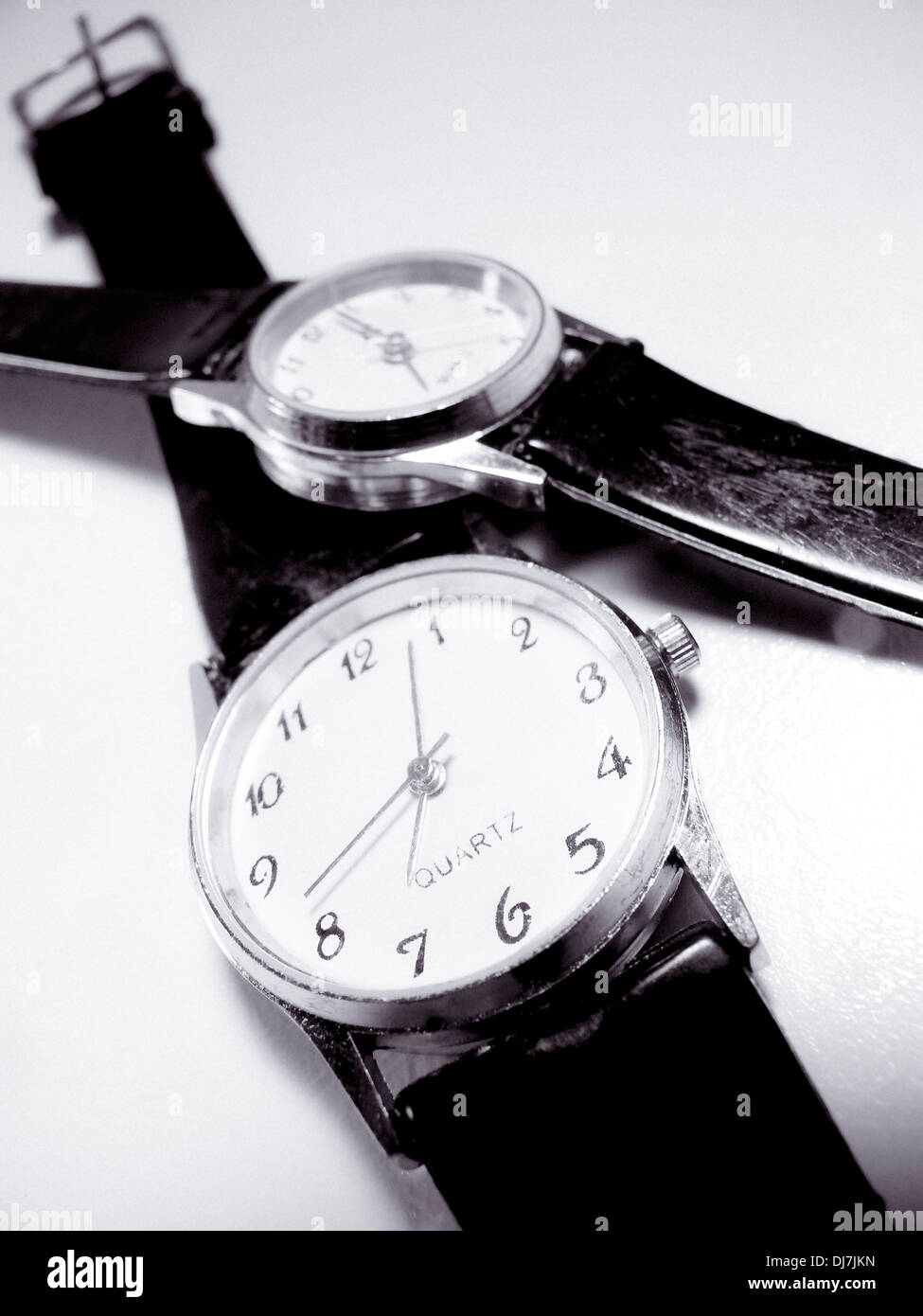 Beautiful Man & Woman watches with white background Stock Photo
