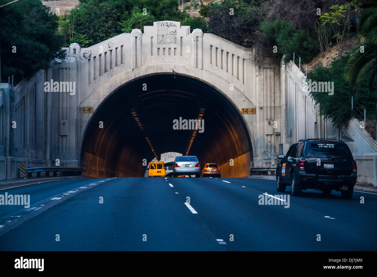 Tunnels on the 110 freeway near Dodger Stadium in Los Angeles