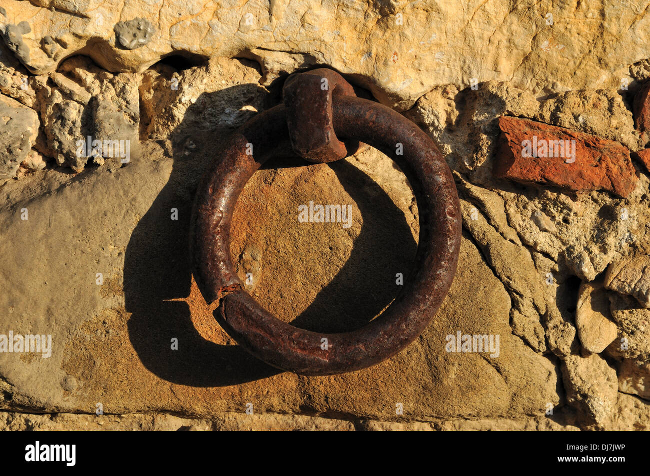 Ring for tying horses Pescorocchiano (Rieti)  by andrea quercioli Stock Photo