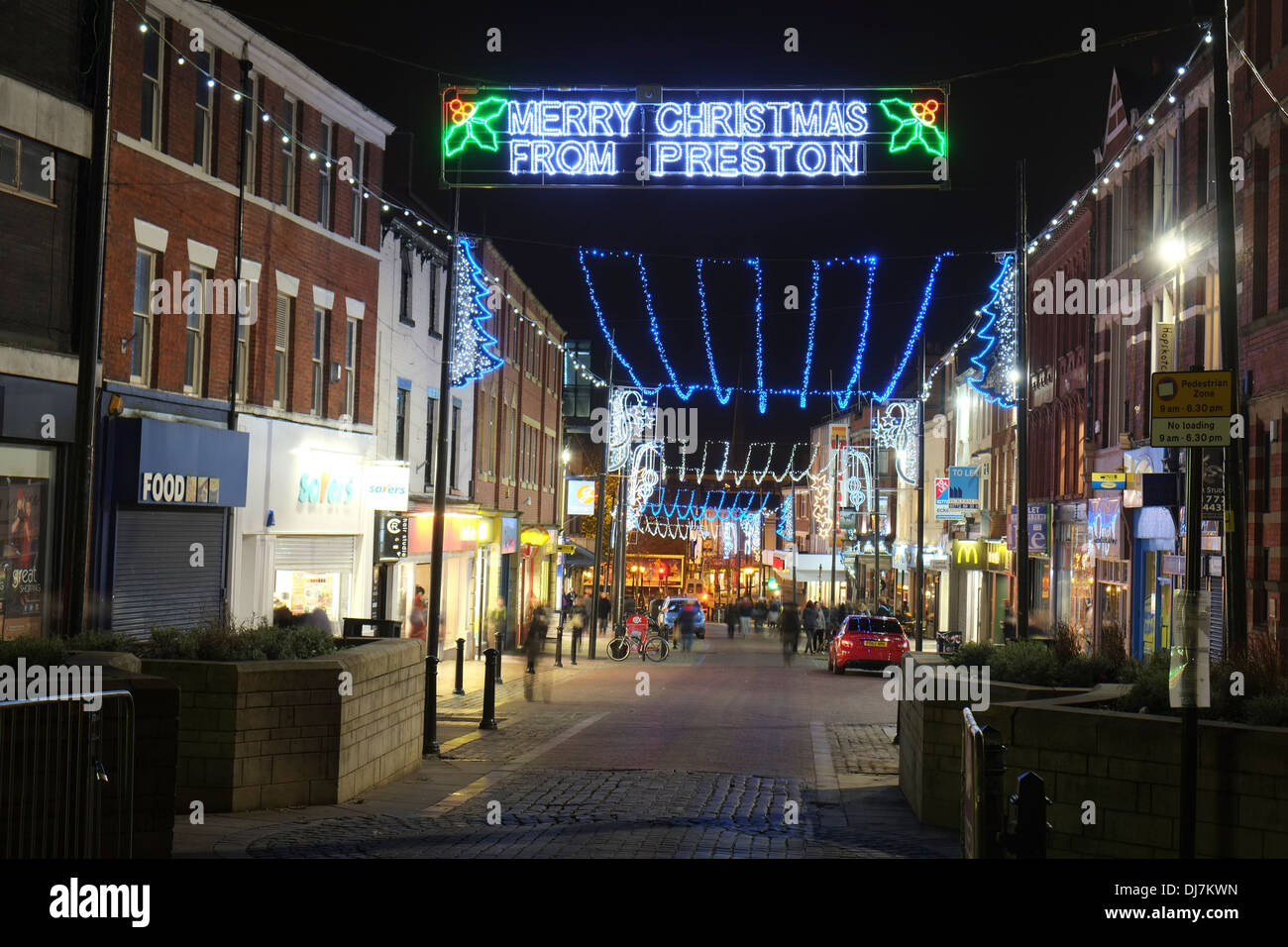 Christmas lights preston hires stock photography and images Alamy