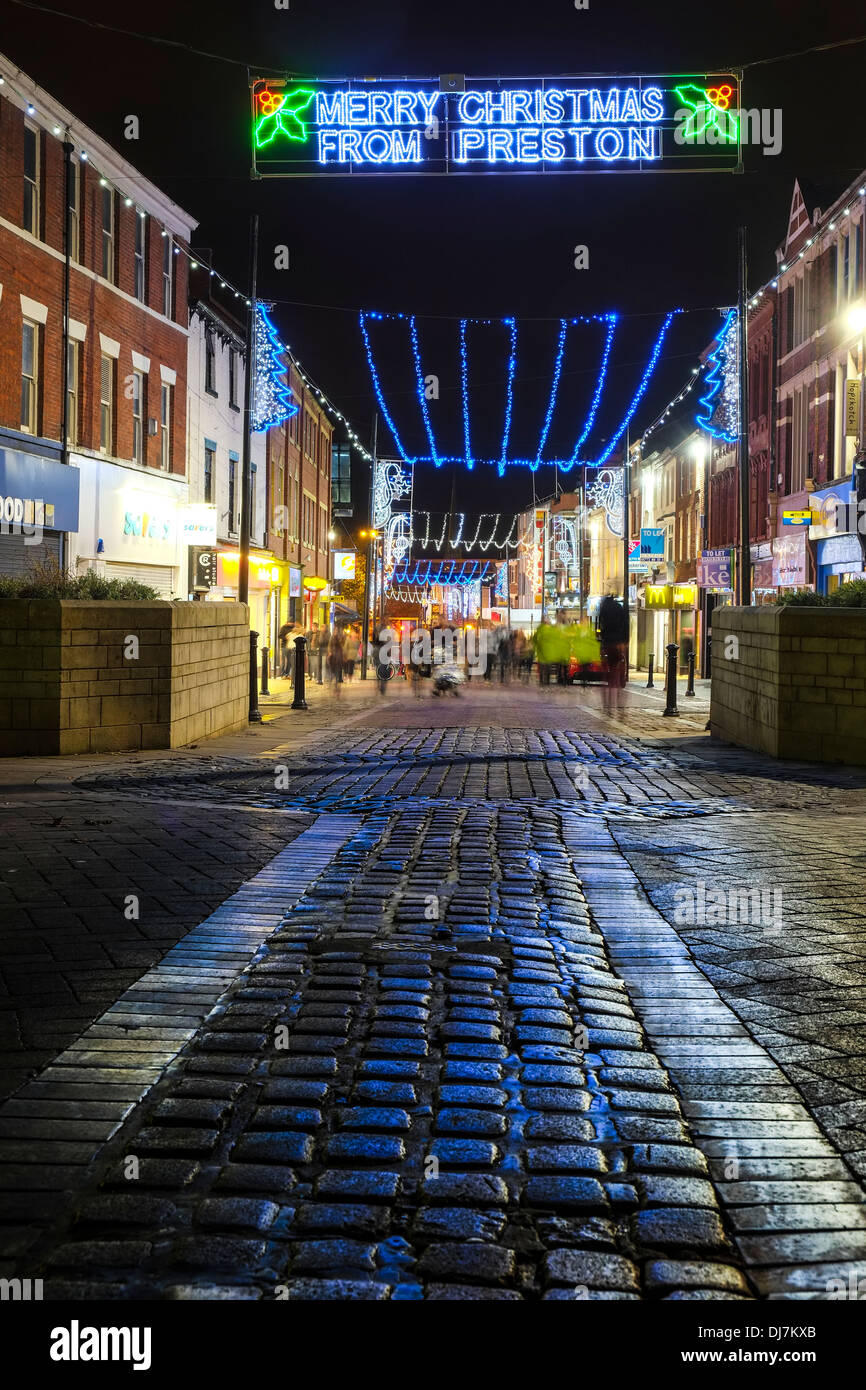 Preston Christmas Lights Stock Photo Alamy