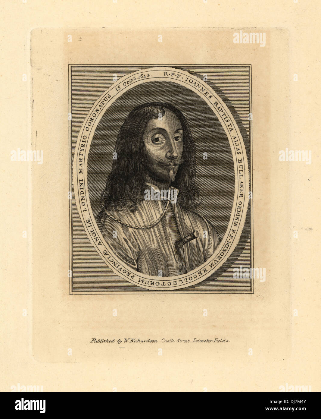 Thomas Bullaker, alias John the Baptist, religious martyr. Stock Photo