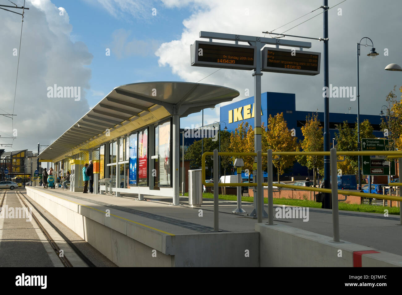 Ashton under Lyne Metrolink tram stop, on the East Manchester Line