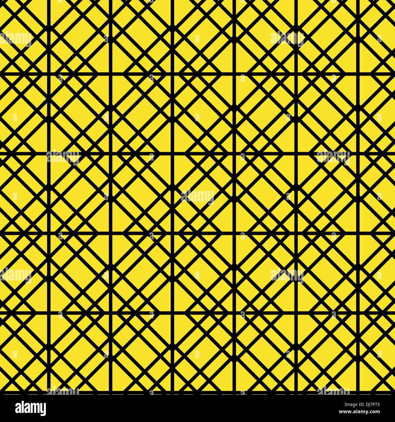 Contour Geometric Pattern on Yellow Background Stock Photo