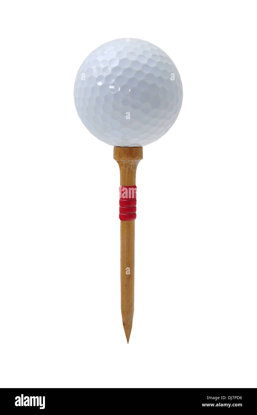 Golf Ball and tee Stock Photo