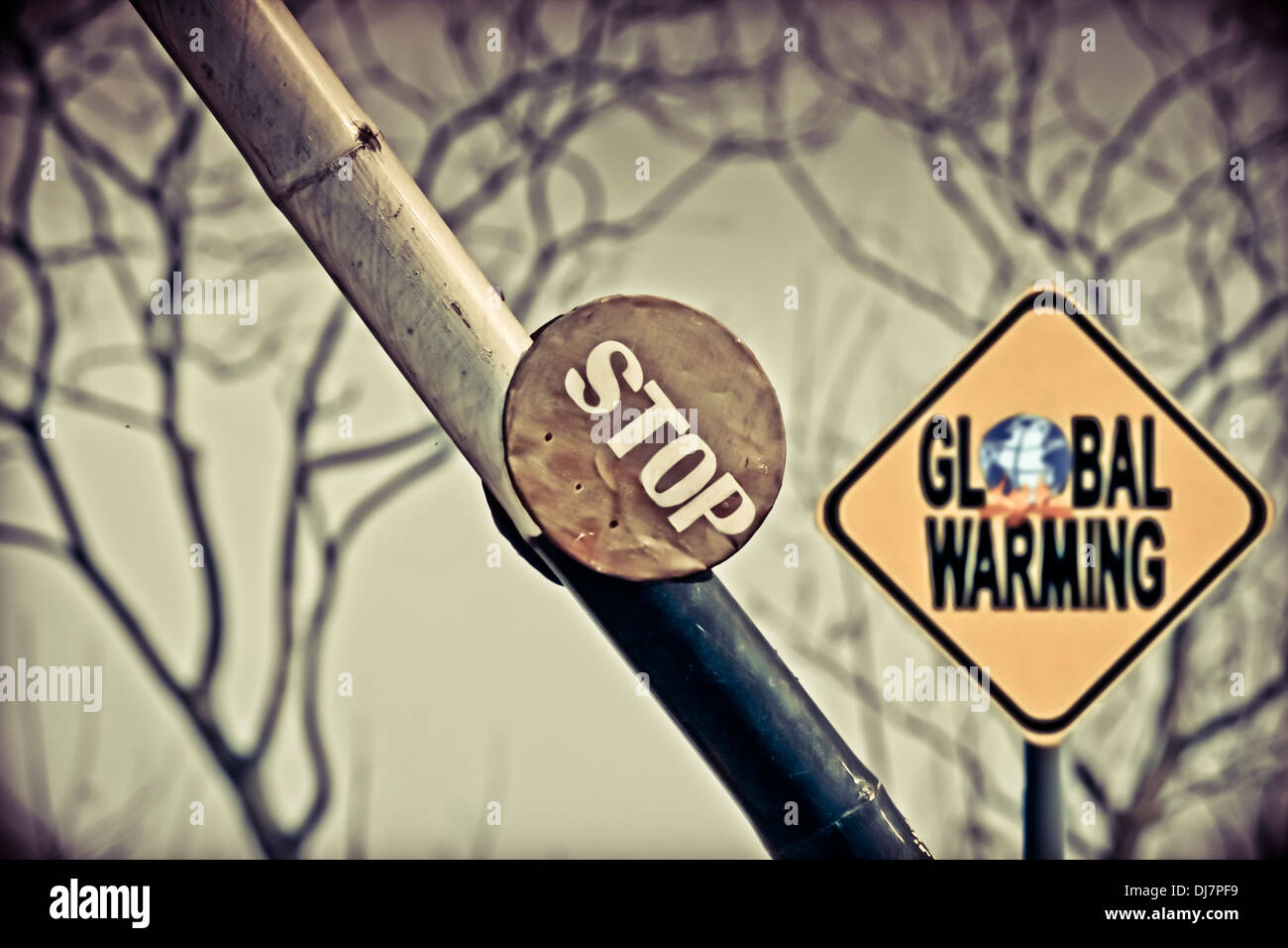 stop global warming Stock Photo