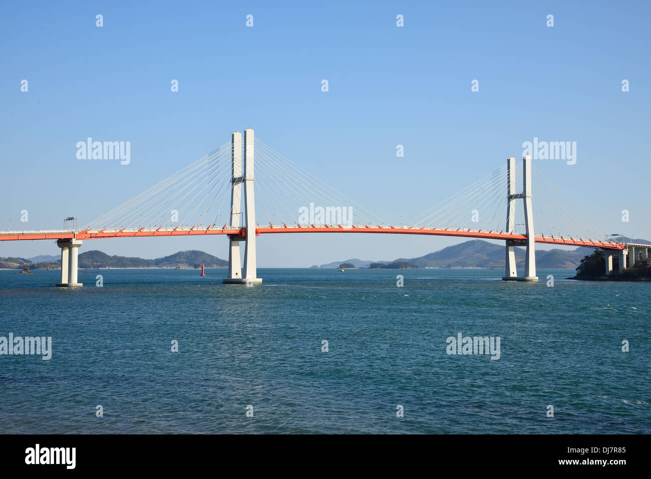 Big suspension bridge in Samcheonpo, korea Stock Photo Alamy
